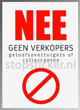 Ijver Alfabet Vol Geen Verkopers Of Collectanten Sticker | StopSticker.nl