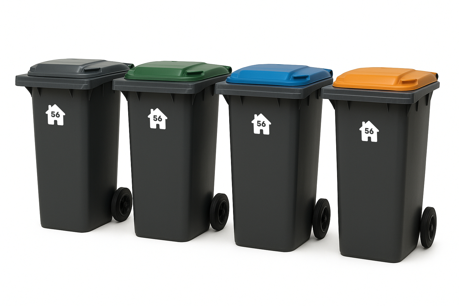 Containersticker eigen huisnummer (4 stuks) weergave 5