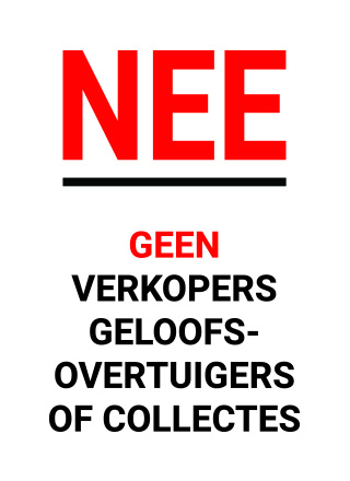 Geen Verkopers Of Collectanten Sticker Transparant