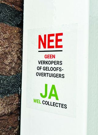 Geen Verkopers Wel Collectanten Sticker Transparant weergave 2
