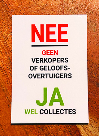 Geen Verkopers Wel Collectanten Sticker Transparant weergave 3